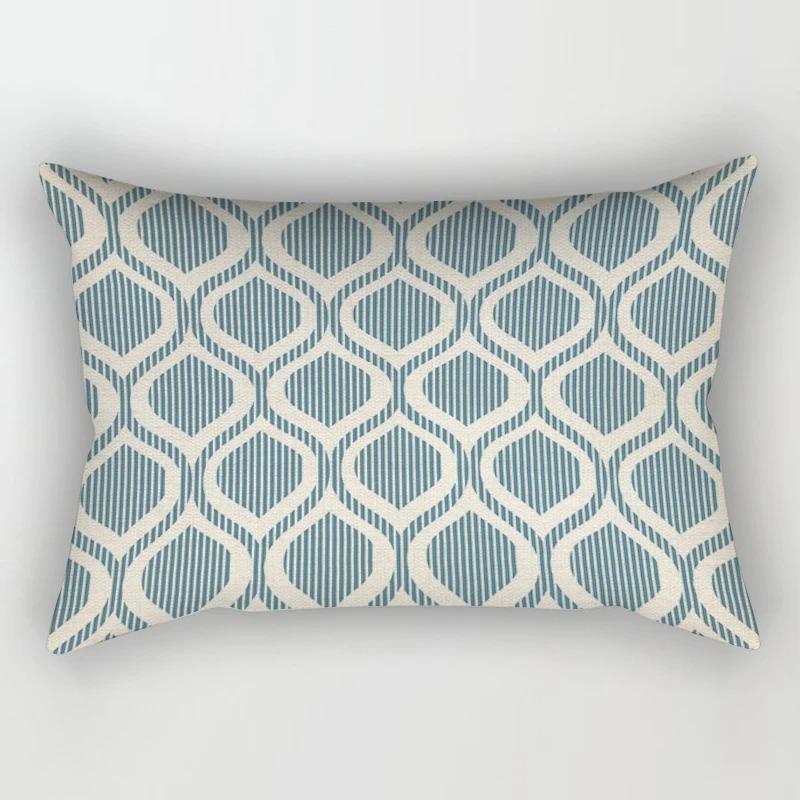 Nordic Sweet Home Light Blue Geometric Pillowcase Decorative Sofa Cushion Cover Pillowcase