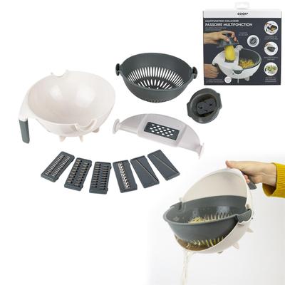 Multifunctional Vegetable Grater With Bowl, 7 Interchangeable Blades