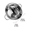 Stainless Steel Pot Hotpot Induction Cooker Gas Stove Compatible Pot Home Kitchen Cookware Soup Cooking Pot Twin Divided X3UC