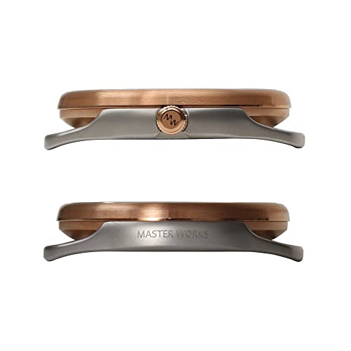 MASTER WORKS Quattro 003 MW06SRS-ECDBO8 Men's Watch, Made In Japan, Quartz Movement, 39mm, Leather Strap