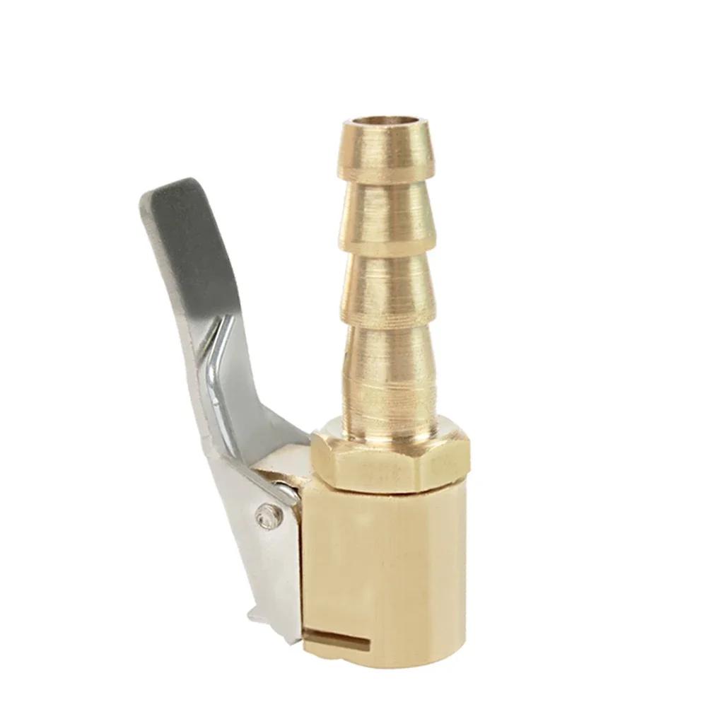 8mm Car Tire Valve Clip Solid Brass Nozzle Clamp Inflation Pump Adapter Air Chuck Inflator Quick Connector Tire Accessories 2pcs