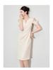 Shenzhen Nanyou Off-Shoulder Wooden Ear Edge Summer Dress - Celebrity Style Elegant Hip Skirt for Women