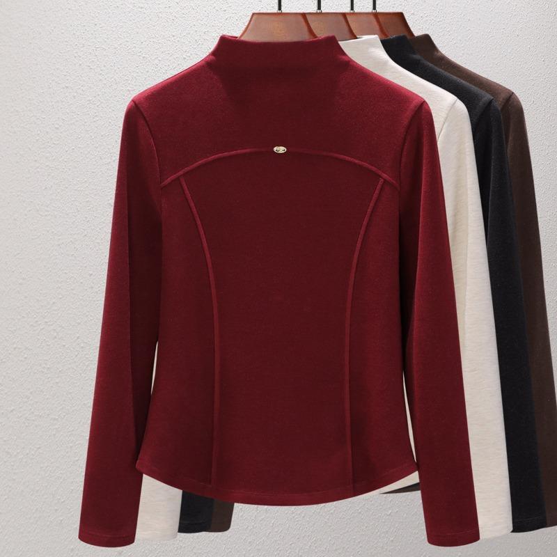 

Шелковая шерстяная водолазка из шелковицы, женская новая осенне-зимняя базовая рубашка, теплая флисовая с высоким горлом, теплая верхняя часть, зима M