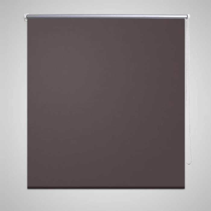 Blackout Roller Blind 140 X 230 Cm Brown 240171