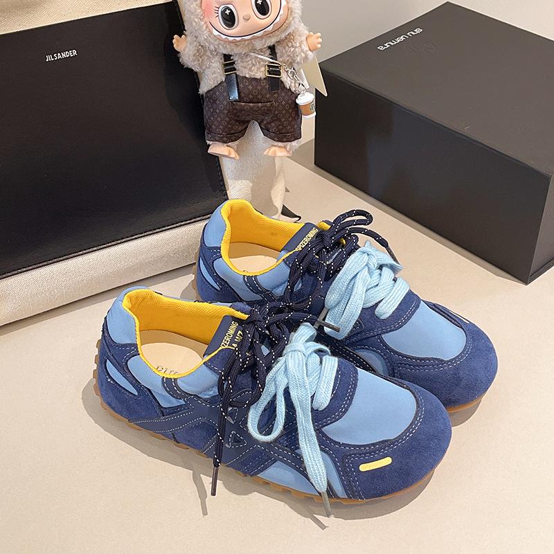 Increase the height of German training thick-soled inner mesh shoes Women's 2025 autumn mesh versatile new sports and leisure shoes Forrest Gump shoes