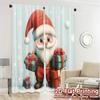 2pcs,Curtains Cute Santa Claus Presents Snow (2) Light Filtering Chic Curtains Versatile Polyester Curtains Home Decor Use for