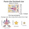 Creative Unicorn Castle Characters Stars Colorful Double-Sided Stickers, Window Glass Stickers, Living Room Bedroom Self-Adhesive