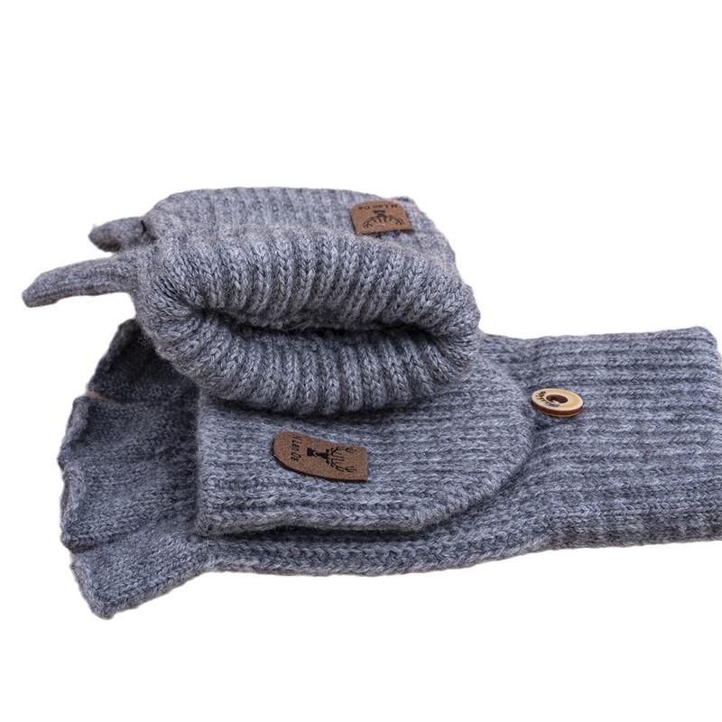 Men's Fanhuan Half-Finger Flip Outdoor Warm Gloves