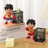 Cartoon One Piece Luffy Anime Figure Creativity Desktop Pen Holder Decoration Model Storage Toy Doll Gift