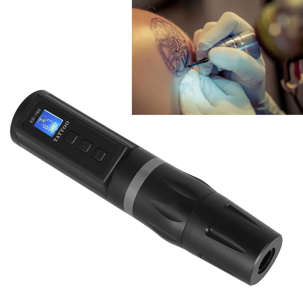 Cordless Tattoo Pen Machine Aluminum Alloy Frame Digital Display High Speed Tattoo Machine