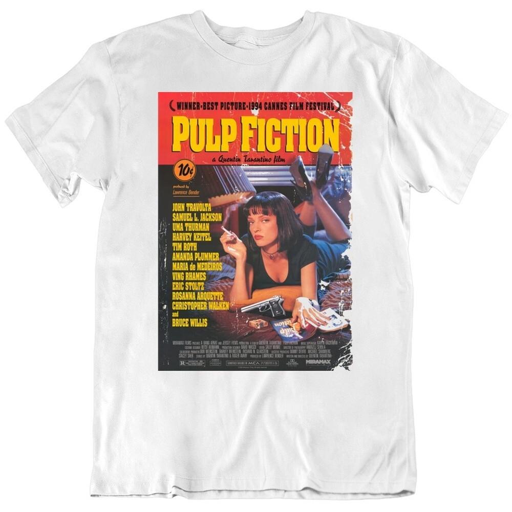 

Pulp Fiction Distressed Movie Poster Fan T Shirt M