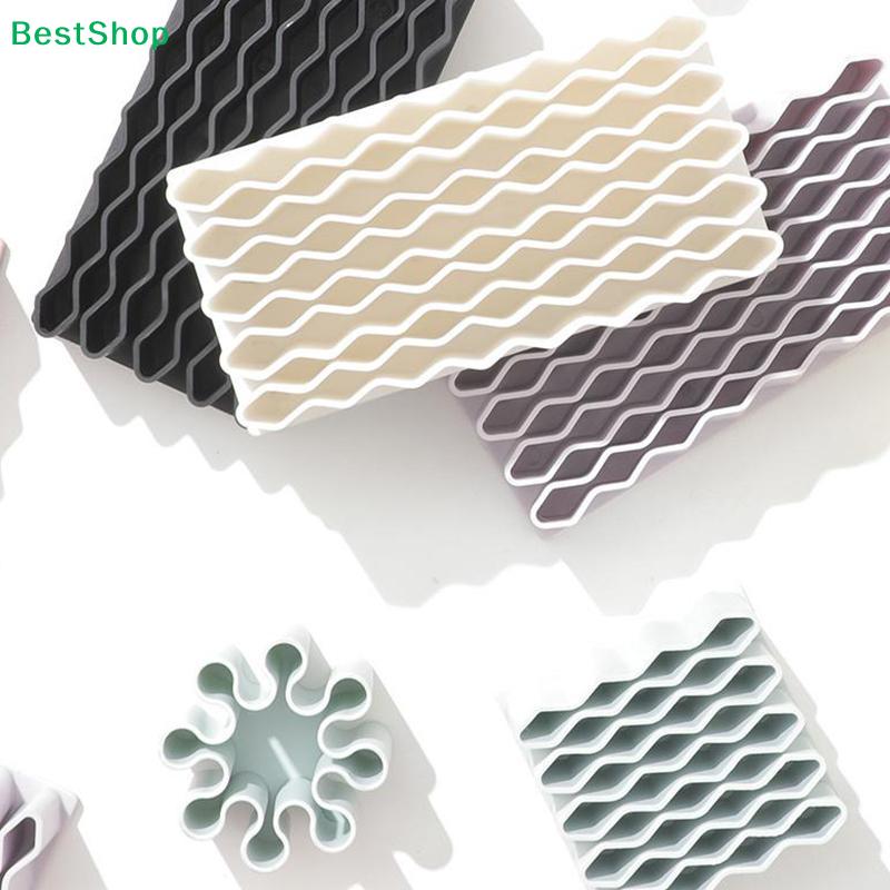 Silicone Wave Pen Holder Durable Desktop Brush Holder Pencil Paint Brushes Storage Basket Supplies Stationery Organizer