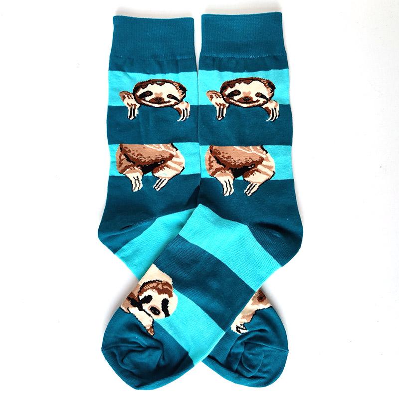Novelty Happy Funny Men Graphic Socks Cotton Poker Corgi Frog Crazy Burger Piranh Wolf Avocado Eagle Sock