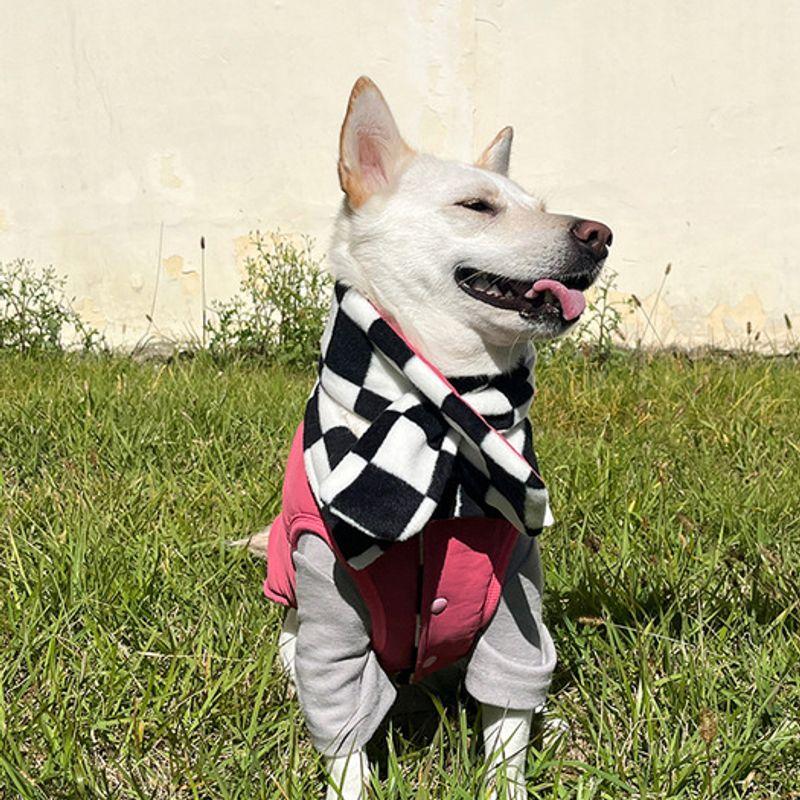 BARKDOG [SET] Checkerboard Reversible Padding Vest & Scarf
