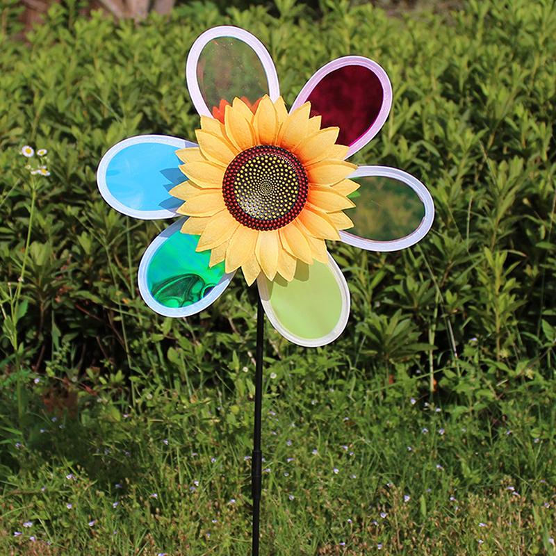

1 Piece Cartoon Colorful Lovely Pinwheels Pool Float Double Flash Windmill Outdoor Scene Ornament Garden Decor Yard Decoration