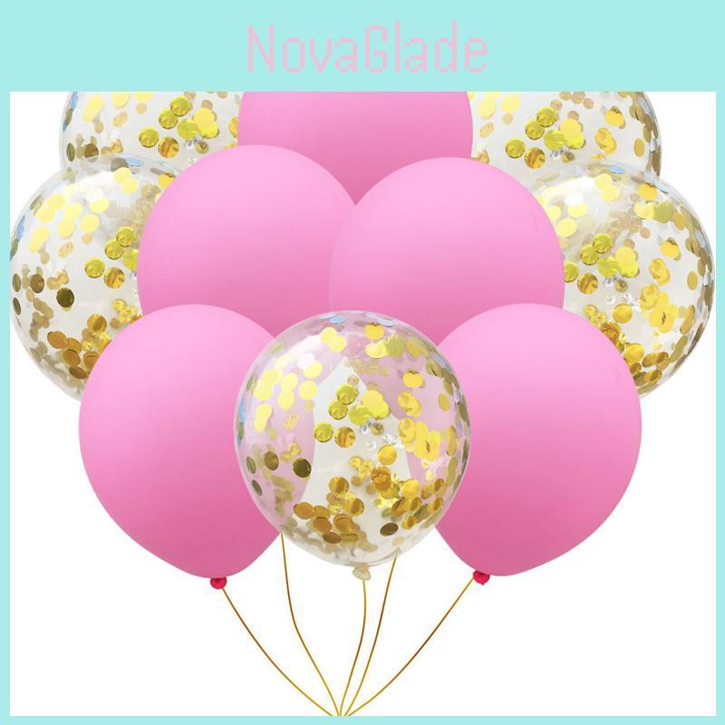 Confetti Happy 10pcs Birthday Baby Shower Decoration Party Supplies Balloons