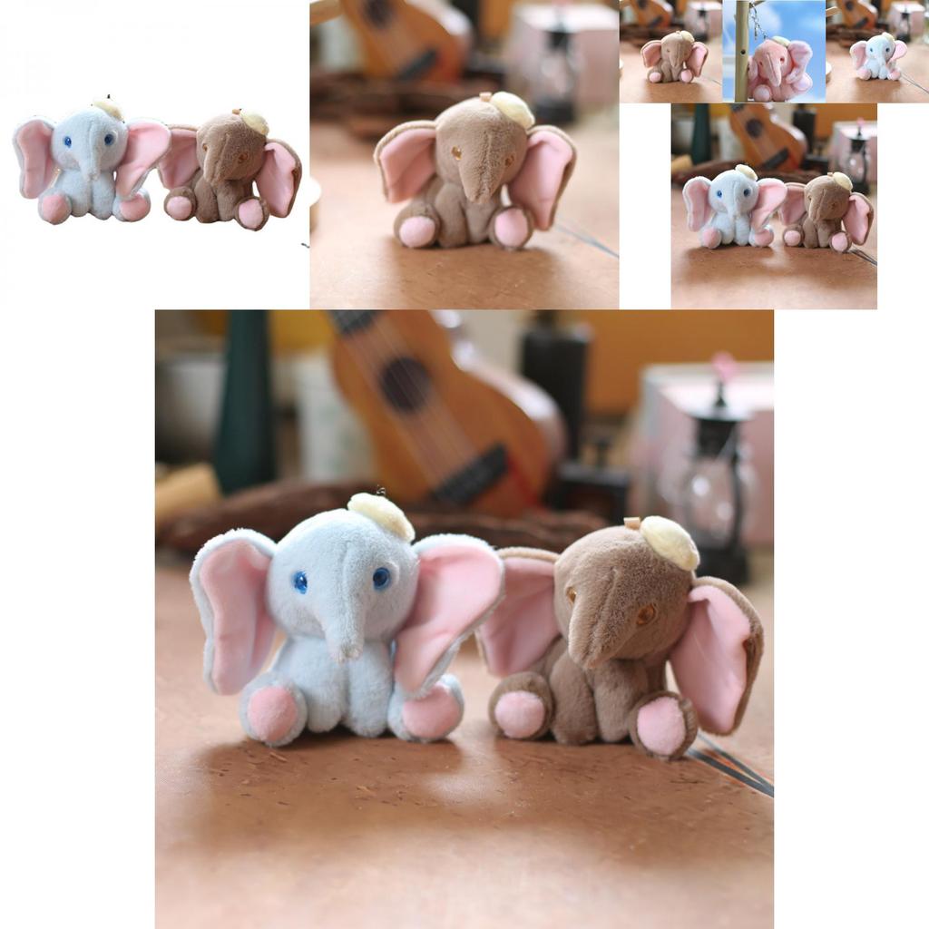 Adorable Lindo Llavero Juguete de Elefante de Peluche Suave Relleno Colgante para Bolso Muñeca