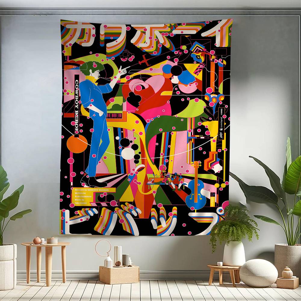 1PC Anime C-Cowboy B-bebopS Hanging Bohemian Tapestry Cheap Hippie Wall Hanging Bohemian Wall Tapestries Mandala Wall Hanging