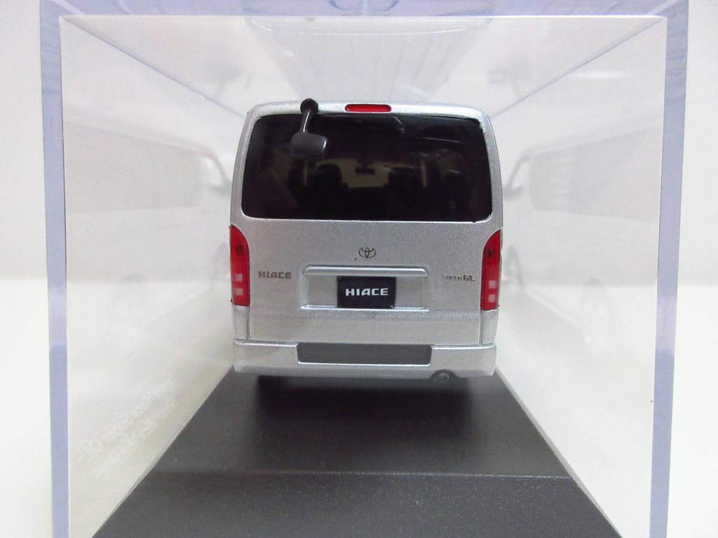 Kyosho Jcollection scale Toyota Hiace Super GL 200 series miniature car in silver mica metallic 1/43