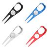 Golf Divot Repair Tool Aluminum Alloy Green Fork with Magnetic Ball Marker Golf Accessories for Men Women Golfers