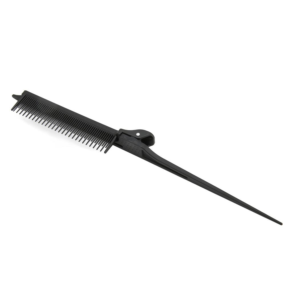 Rat Tail Teasing Clip Comb Professional Black Hair Salon Plastic Highlighting Comb Hair Styling Tool