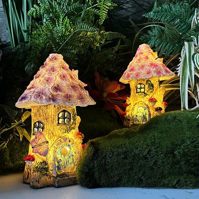 Pastoral Güneş Dekoratif Lamba Reçine Ortam Dekorasyon Işık Ağaç Evi Açık Yol Yard Dekorasyon için Veranda Çim Deco