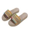 Xia New Women's One-word Thick-bottomed Fish Mouth Hemp Rope Candy-colored Slippers