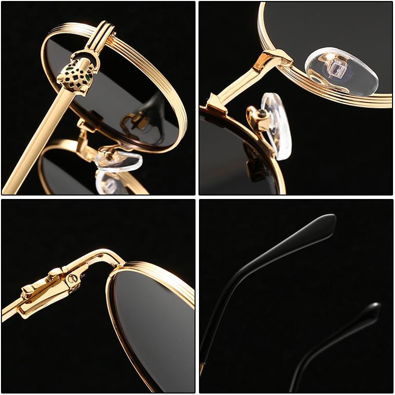 Fashion Brand Luxury Designer Sunglasses Men Women Vintage Leopard Oval Trendy Party Shades Glasses Outdoor Travel Sunglasses