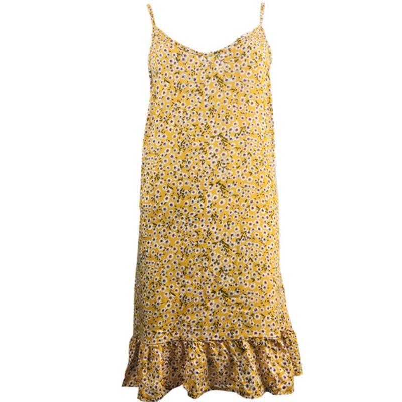 

Spring Summer New European American Sexy Suspender Nightdress Travel Vacation Floral Printed Jumpsuit XL