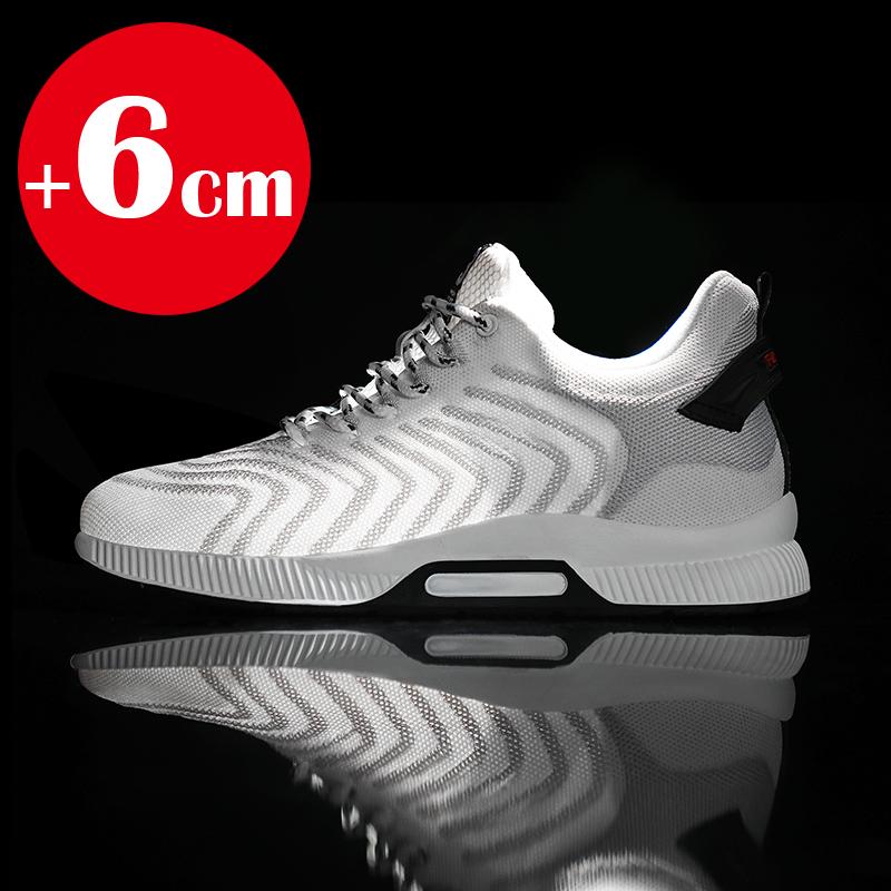 2025 Spring Invisible Heighten Men's Shoes Breathable and Comfy Air Mesh Fashion Leisure Sneakers Man Footwear