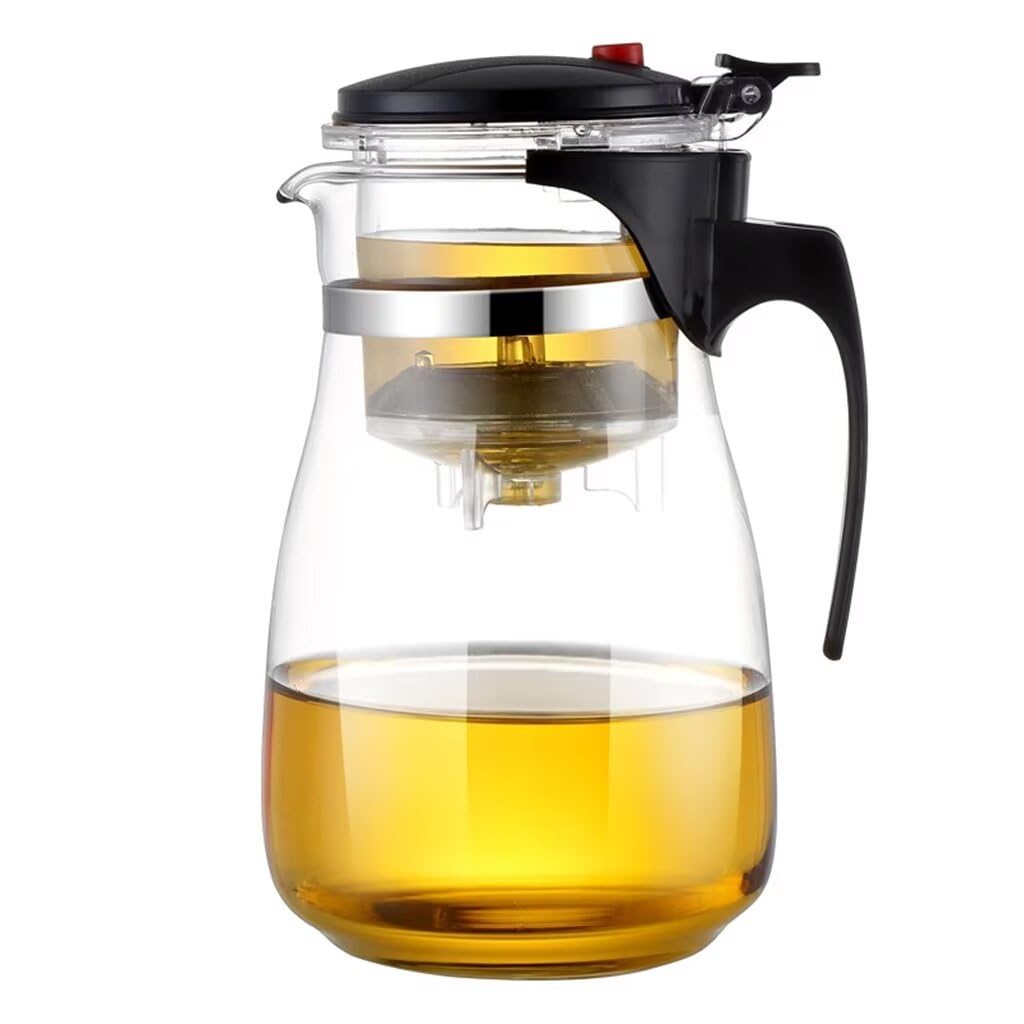 Multi-purpose teapot, heat-resistant, high-boron glass, with teapot and teapot set, includes gift cup (500ml-Style1)