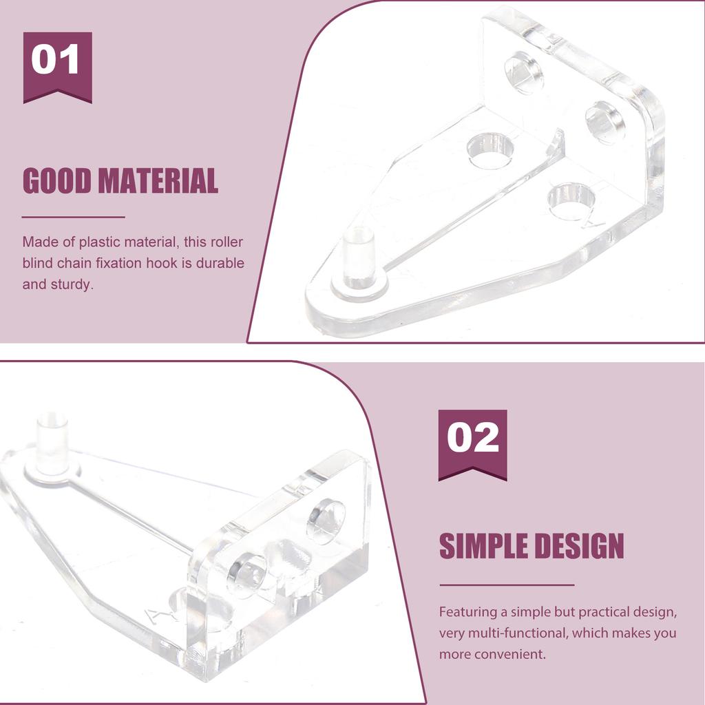 20 Pcs Shutters Hook Curtain Clip Accessories Roller Loop Blinds Fixator Plastic Clips Transparent Accessory