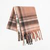 New Mohair Plaid Scarf Women's Autumn and Winter Thickened Warm Student Versatile Fringed Scarf Tide