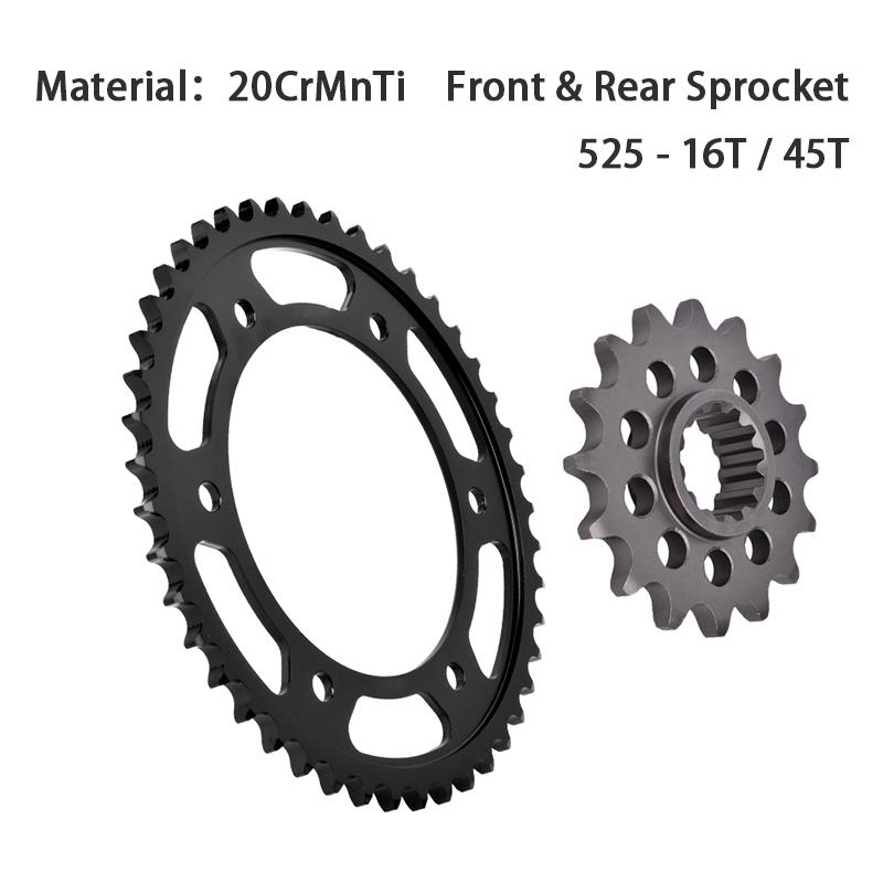525 16T Front 40T 42T 45T Rear Sprocket For HONDA NT1100 DCT CBR1000 CBR600 CBR1000RR CBR1000RA CBR 600 1000 F RR RA Fireblade