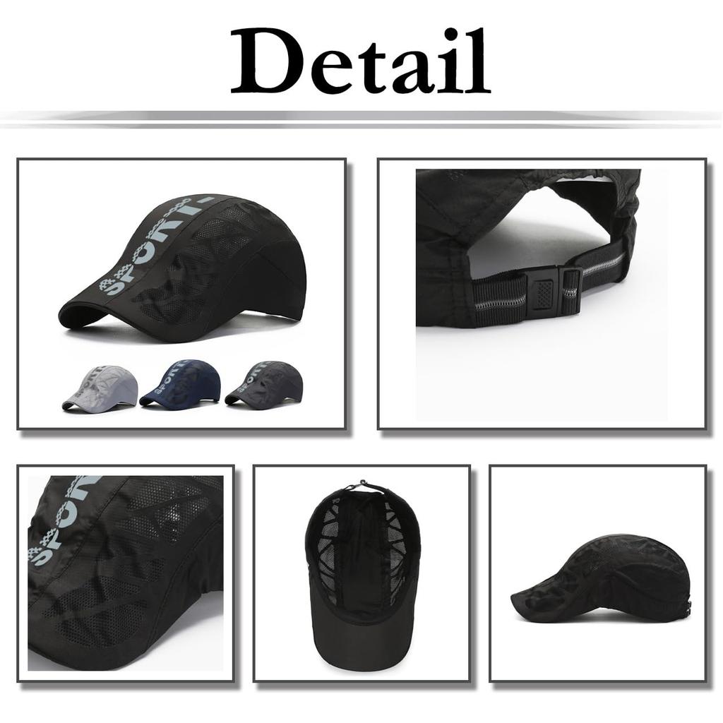 Mesh English CA781 [White Fang] Cap, Letters, Logo, Hat, Outdoor, Running, Sports, Men's, Women's, (Light Gray)