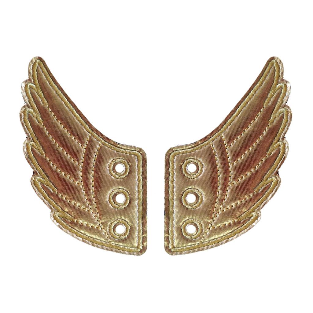 

2 Pieces Shining Shoes Angel Accessories Charm Shoes Decorations золотий