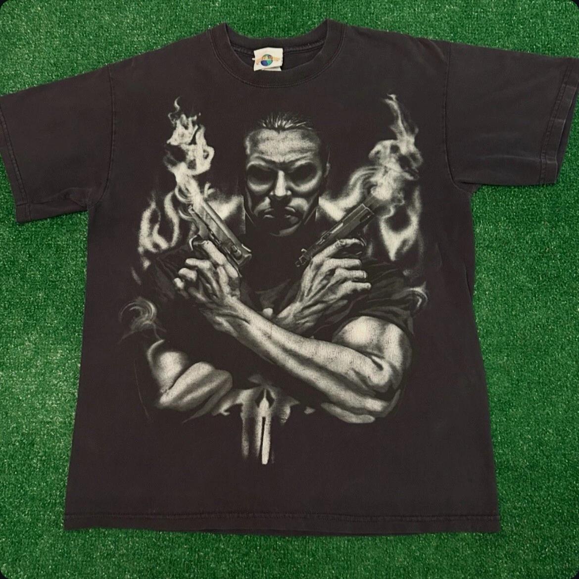 

Vintage 90s Marvel Punisher Universal Studios VTG Shirt Mens Size Medium 4XL