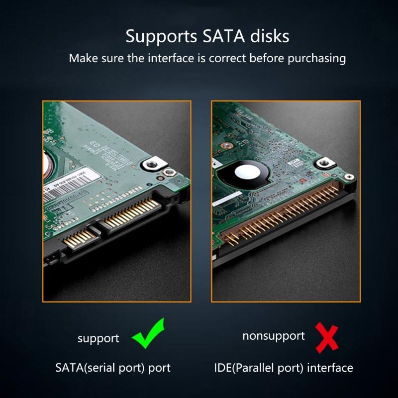 Portable Type C 2.5in SSDs Hard Drive Case for SATAs Drives Featuring Fast USB3.1 Connectivity 2.5Inch Hard Disk Box