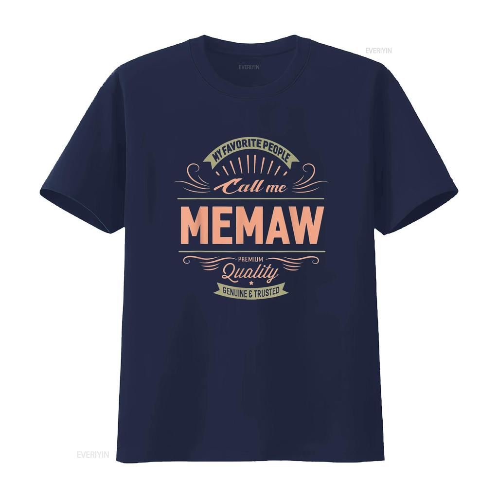 Womens My Favorite People Call Me Memaw Grandma Mother T Shirt vintage Washed Casual fashion designer clothes streetwear homme