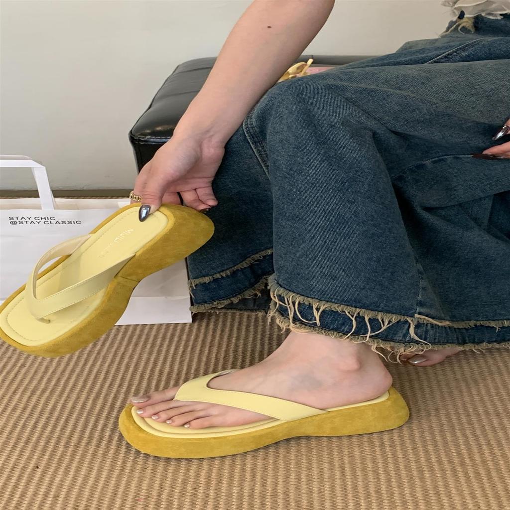 Fashion Shoes Woman 2025 Female Slippers Med Platform Loafers New Soft Summer Beach Slides  Shoes Women Slippers Summer Loafers Shale Fe