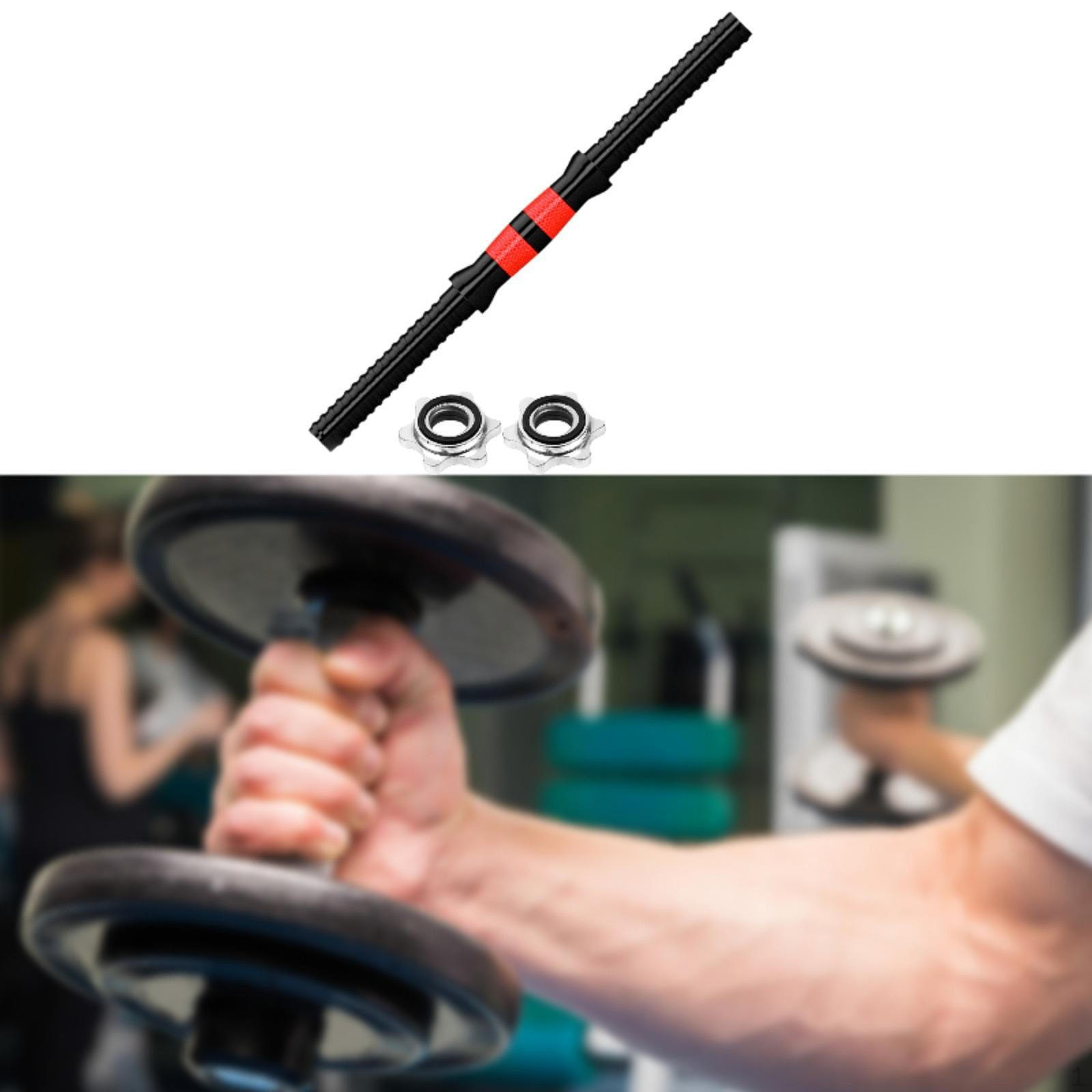 

Штанга, гантели, набор, одинарный, прочный, портативный, с 2 гайками, резьбовыми ручками для домашнего фитнеса Total Length 35cm