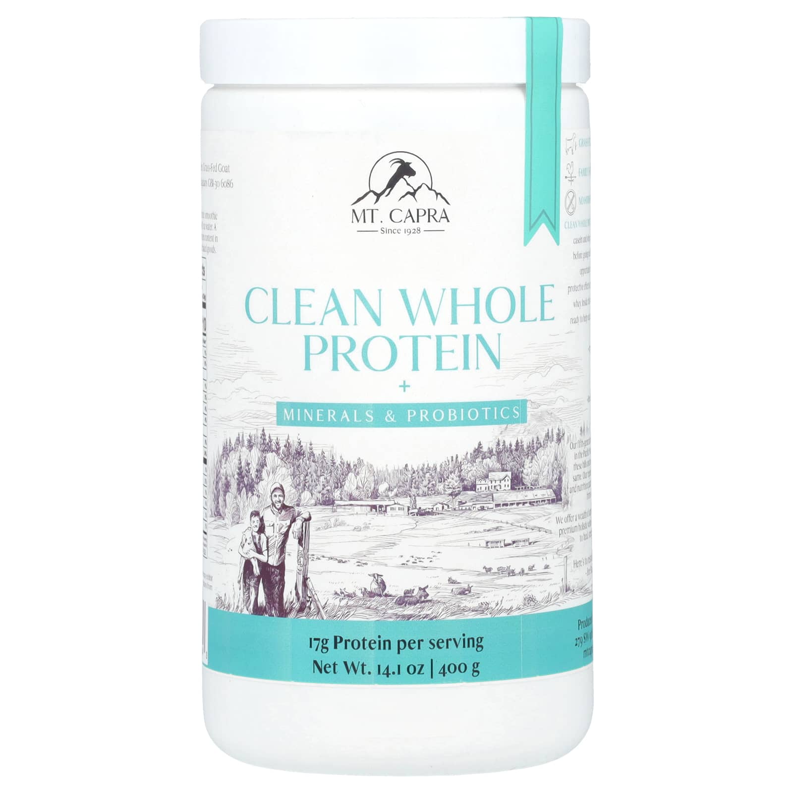 

Mt. Capra, Clean Natural Protein + Minerals & Probiotics, 14.1 oz (400 g)