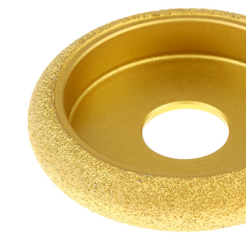 75Mm Stone Edging Wheel Grinding Wheel Roman Slotted Granite Marble Brazed Angle Edge Marble Grinding Edge Profile Grinding Disc