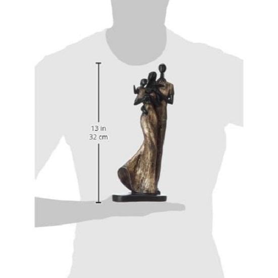 Stylowa Zakochana Para Żywica Romantyczna Figurka Statua do Dekoracji Domu (Opakowanie 1 szt., Złotobrązowy)