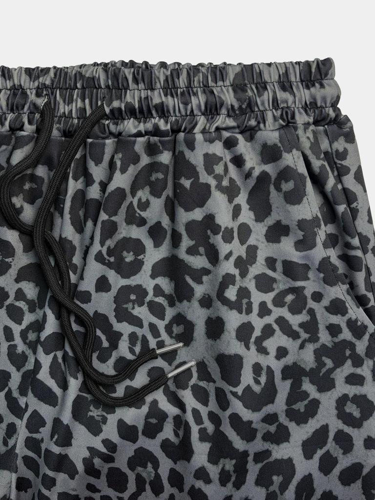 2026 Trendy Leopard Print Wide-Leg Pants: European & American Style, Spring/Summer, Korean-Inspired, Women's Casual Slimming Fit