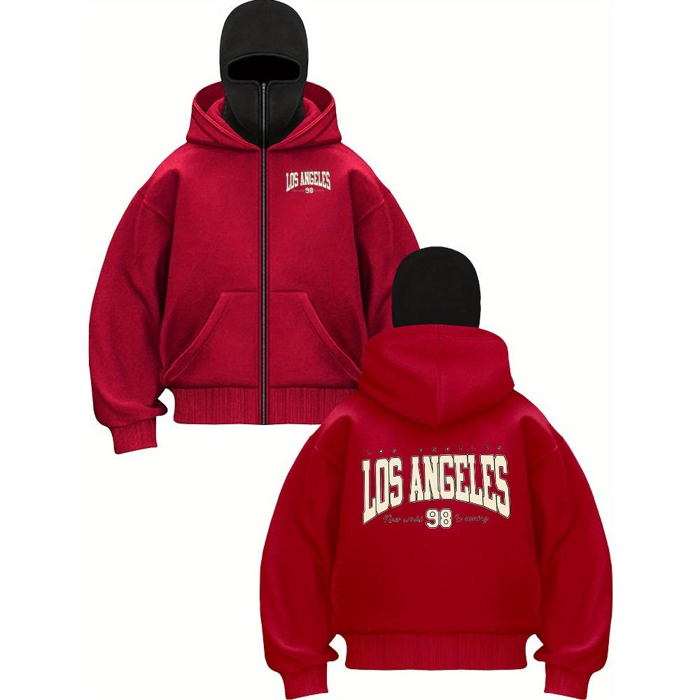 Mens Hooded Sweatshirt Loose Fit Full Zip Hoodie Jacket Streetwear Casual Outerwear for Everyday Athletic Activities Durable Construction Street Style