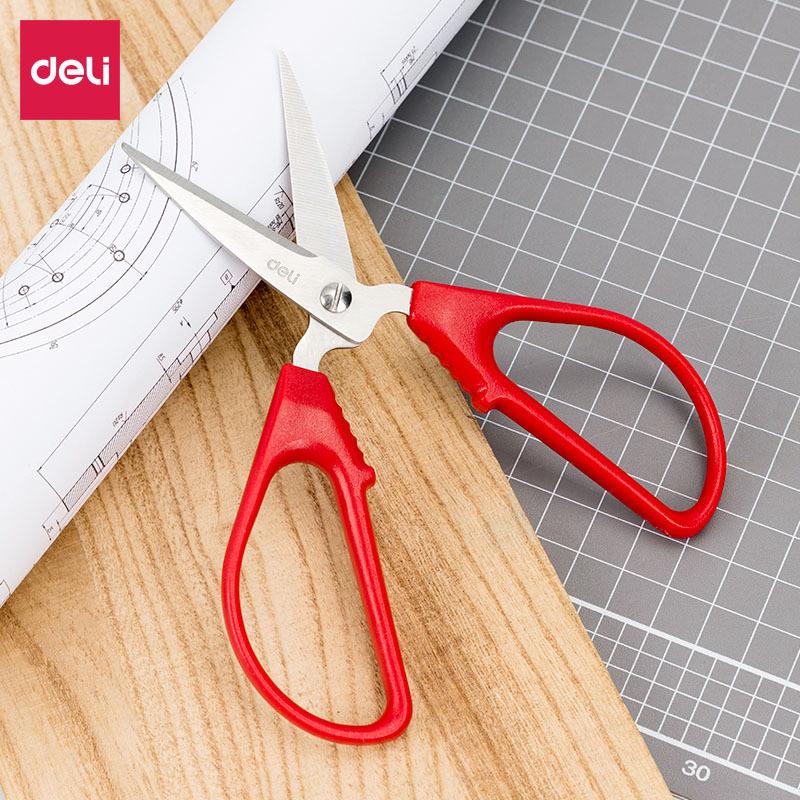 Deli 6035 Red Stainless Steel Household Scissors with Pointed Tip Deli 6035 Scissors [1 Piece] красный