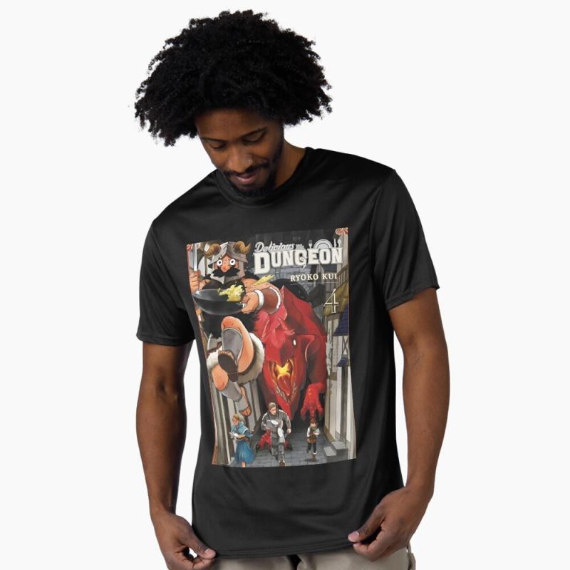 0409 Cute Anime JRPG Delicious in Dungeon Gift TShirt for gamer 100 cotton Dungeon Meshi Graphic clothes All size tops S6XL S