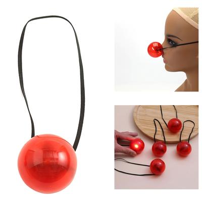 Nez de clown LED unique Nez de clown rouge lumineux confortable Maquillage de festival Nez de clown doux pour la peau Décorations