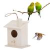4Pcs Innovative Hanging Wooden Bird House Nests Ornament For Outdoor Garden Yard Decoration
